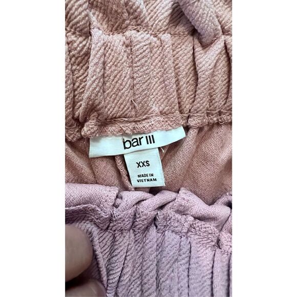 Bar III Essentials Women's Paperbag Jogger Pants Deco Mauve Size 2XS NWT P1-214 - Picture 5 of 10
